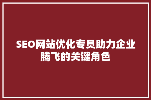 SEO网站优化专员助力企业腾飞的关键角色