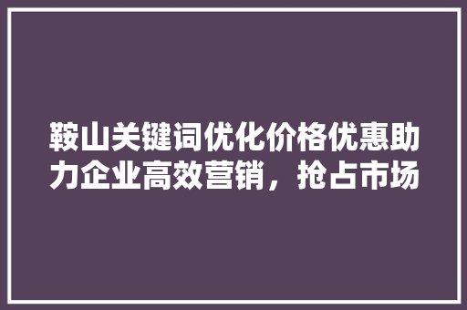 鞍山关键词优化价格优惠助力企业高效营销，抢占市场先机