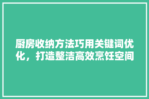 厨房收纳方法巧用关键词优化，打造整洁高效烹饪空间