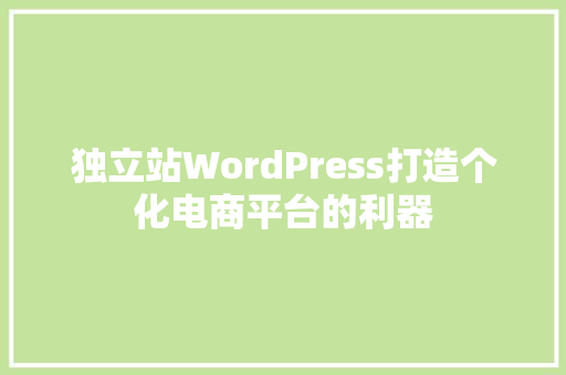 独立站WordPress打造个化电商平台的利器 AI场景
