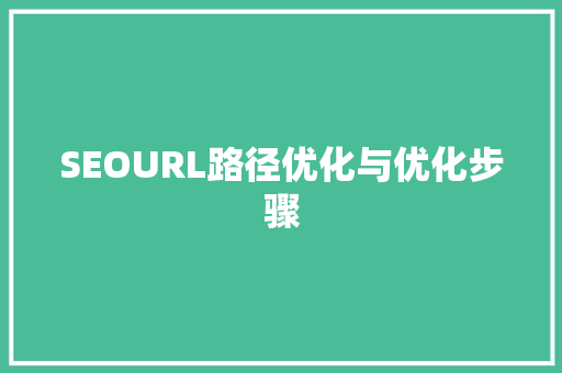 SEOURL路径优化与优化步骤
