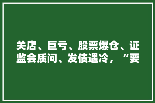 关店、巨亏、股票爆仓、证监会质问、发债遇冷，“要做中国ZARA”的拉夏贝尔为何沦落 人工智能