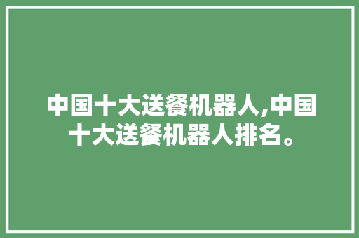 中国十大送餐机器人,中国十大送餐机器人排名。 智能科技