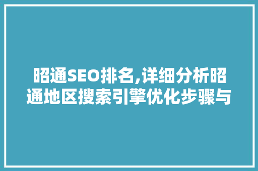 昭通SEO排名,详细分析昭通地区搜索引擎优化步骤与实战方法