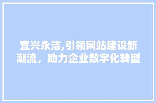 宜兴永洁,引领网站建设新潮流，助力企业数字化转型