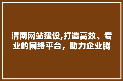 渭南网站建设,打造高效、专业的网络平台，助力企业腾飞
