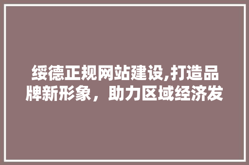 绥德正规网站建设,打造品牌新形象，助力区域经济发展