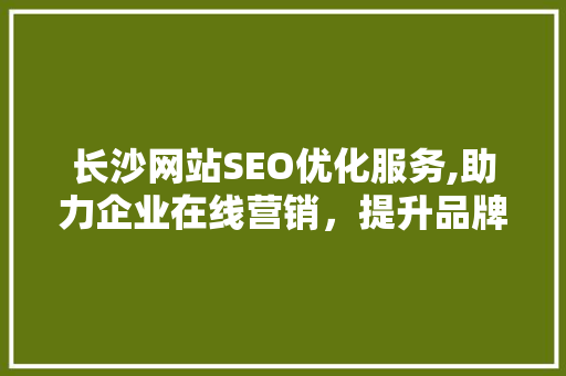 长沙网站SEO优化服务,助力企业在线营销，提升品牌影响力