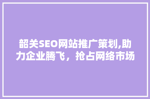 韶关SEO网站推广策划,助力企业腾飞，抢占网络市场制高点